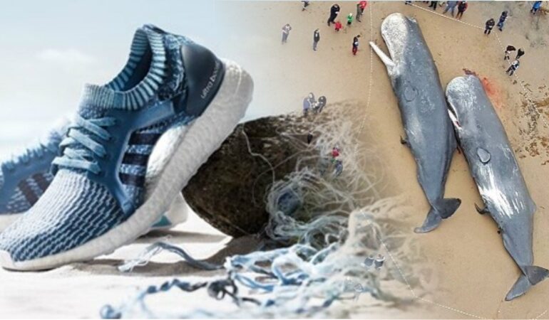 Os Plásticos nos Oceanos se Transformam nos Tênis da Adidas  