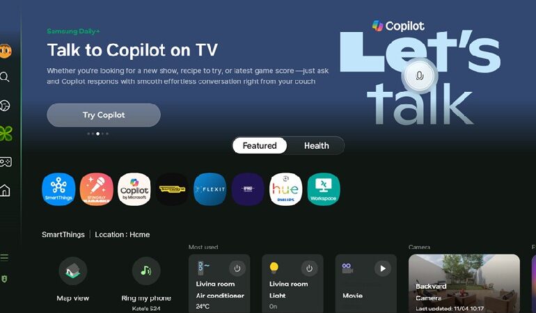 Samsung traz Microsoft Copilot para TVs
